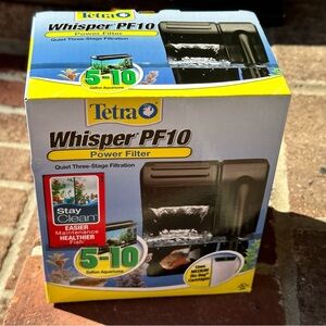 TETRA Whisper PF10 Power Filter for 5-10 gallon tanks!  Brand new, never opened